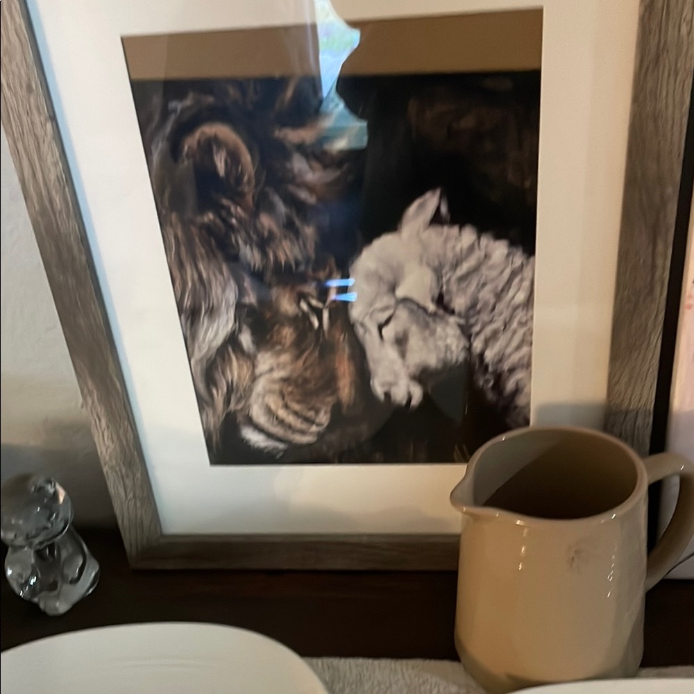 Rustic Framed Art Print - Brown and White